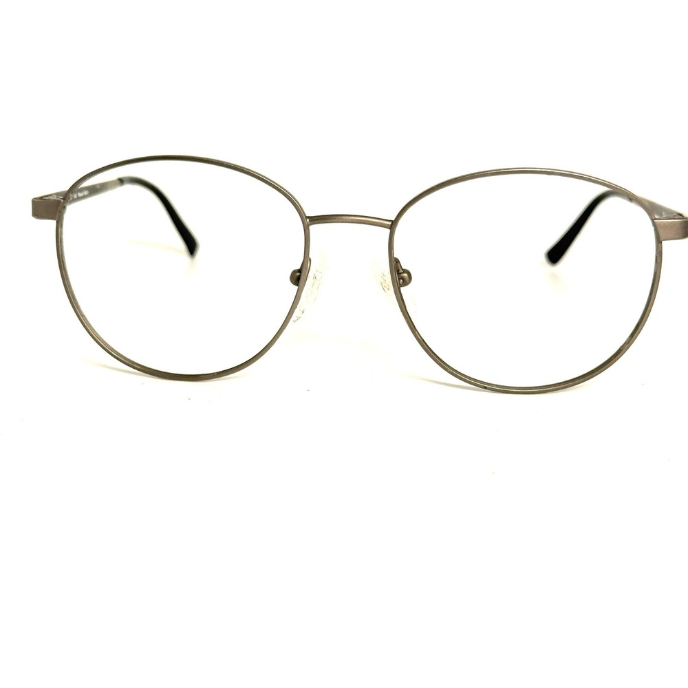 FW-2 Pewter Matte Round Eyeglasses Frames 55-17-140‎ Metal Full Rim Glasses